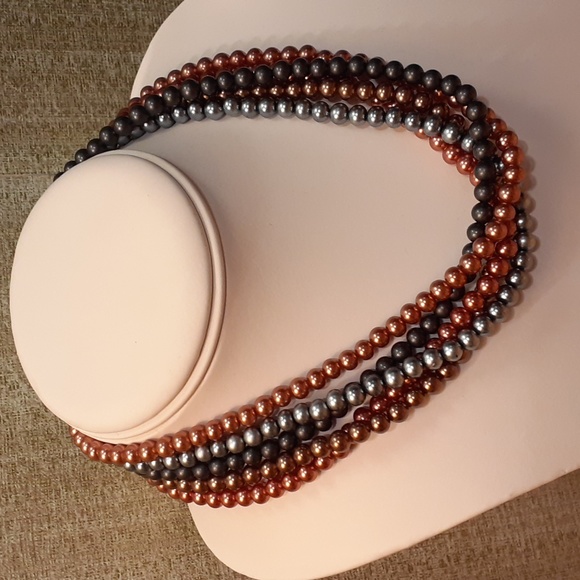 Vintage 5-Strand Pearl Necklace U144 - Picture 4 of 14